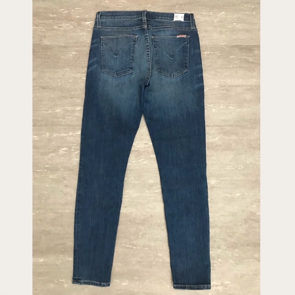 Hudson Midrise Nico Super Skinny Patch Ankle Jeans - Picture 2 of 8